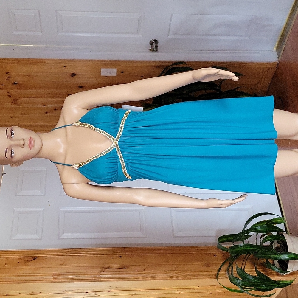 Sky Halter Mini Dress